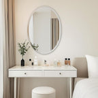 USHOWER Bathroom Mirror for Over Sink, 20x28 Inch Oval Frameless Mirror - Image 8