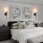 SANTOSTOCK Battery Operated Wall Sconce Set of 2, Rechargeable Wall Lights - Image 6