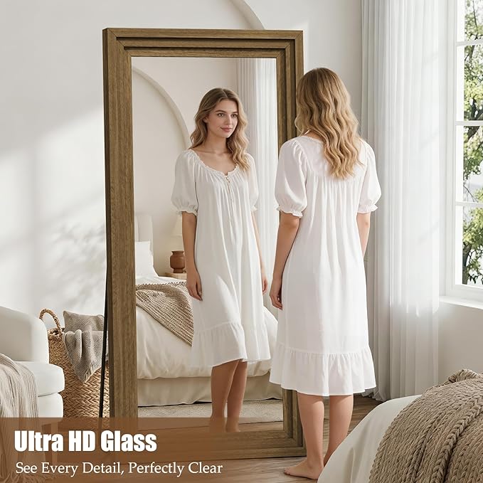 Full Length Mirror 71"x30", Large Solid Wood Frame Floor Mirror, Leaning Floor - Image 6
