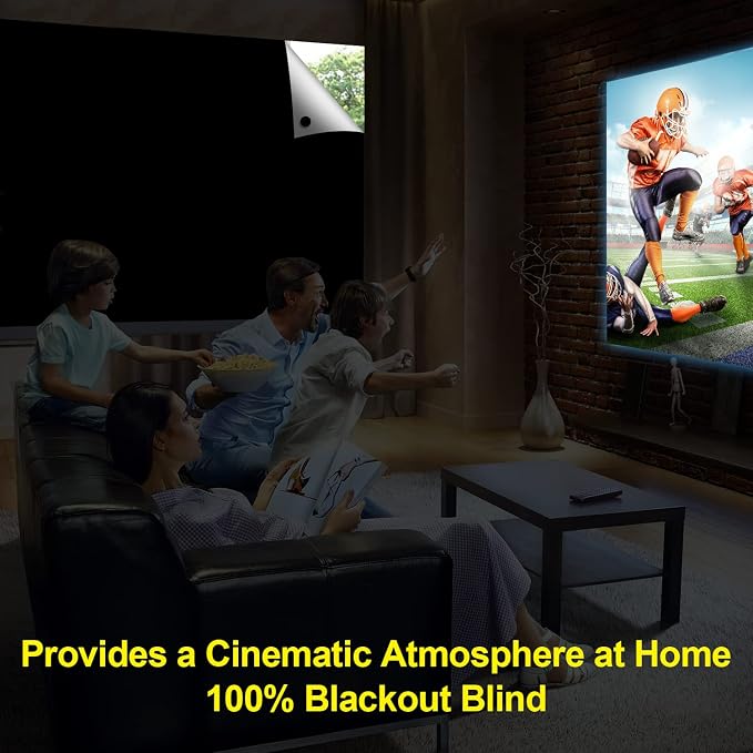FADOTY Blackout Curtains for Bedroom, Portable 100% Black Out Window Cover Film - Image 7