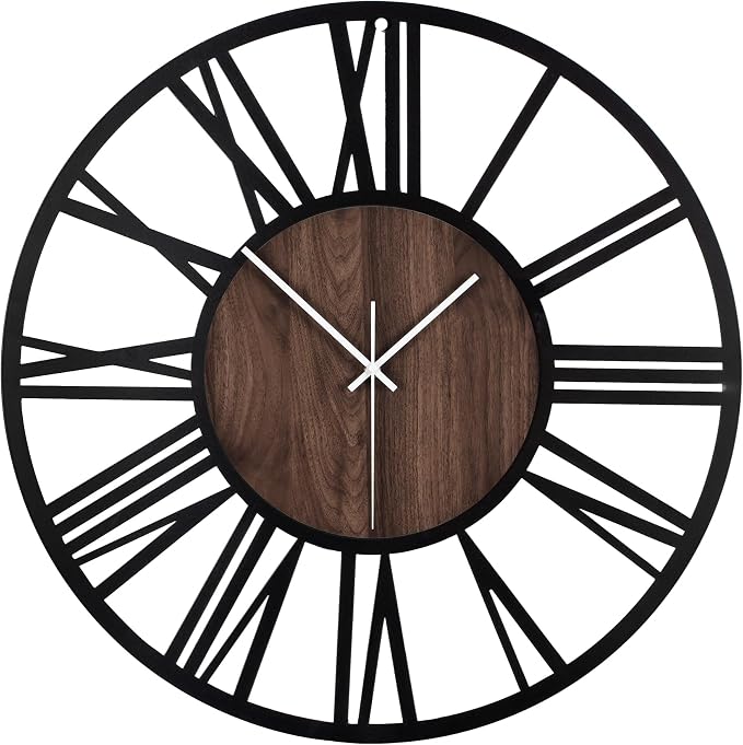 LEIKE Large Wall Clocks for Living Room, Non Ticking, Battery Operated - Image 9