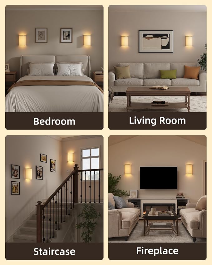 EZVALO Battery Operated Wall Sconce, Wireless Wall Sconces Set of Two - Image 9