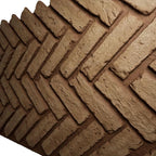 EverStone Herringbone Faux Brick Panel, 46 1/2"W x 25 1/4"H x 1"D, Terracotta - Image 7