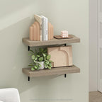 Furinno Tanna Floating Shelves for Wall Set of 2, 22-Inch Wall Shelf, Triple - Image 2