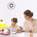 XFM Learning Clock for Kids Silent Non Ticking Battery Operated Colorful - Image 5