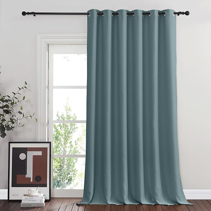 NICETOWN Blackout Sliding Door Curtain 95 inches Long, Grommet Thermal Curtain by NICETOWN
