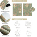 Orainege Floral Wallpaper Peel and Stick Wallpaper Modern Contact Paper 16.9in - Image 4