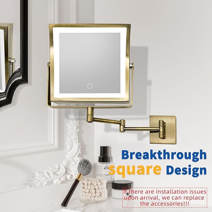Ruacq Rechargeable Wall Mounted Makeup Mirror - Image 2