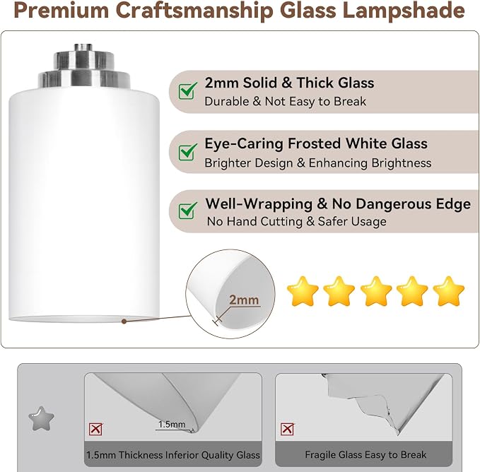 Brushed Nickel 4-Light Bathroom Light Fixtures, Classic Wall Light Fixture - Image 3