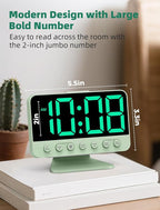Odokee Digital Alarm Clocks for Bedrooms: Large Bold Number 5 Brightness Dimmer - Image 2