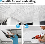 Art3d Drop Ceiling Tiles 24x24 in White, Wainscoting Panels Glue Up 2x2 - Image 5