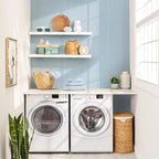 Orainege Peel and Stick Wallpaper Light Blue Wallpaper 15.7"x118.1" Textured - Image 5