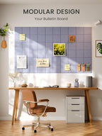 Bumusty Large Felt Bulletin Board, 30 Push Pins, 40 Adhesive Tabs, Soft - Image 6