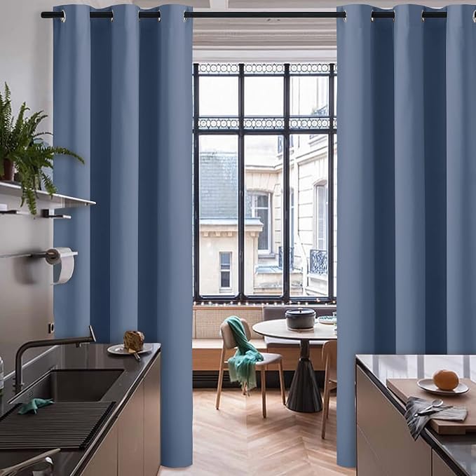 RYB Home Blackout Curtains for Bedroom, Thermal Insulated Energy Efficient - Image 2
