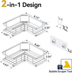 YASONIC Shower Caddy Corner, No Drilling Shower Organizer Corner - Image 2