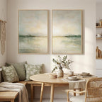 Framed Sage Green Abstract Wall Art - Image 2