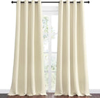 NICETOWN Beige Room Darkening Curtains 90" Long - Image 2