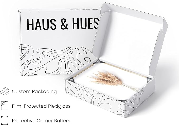 HAUS AND HUES Brown Plant Set of 4-16x20 Framed Beige - Image 4