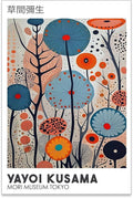 Yayoi Kusama Canvas Wall Art Vintage Japanese Painting Posters Tokyo Aesthetic by Heltrappe