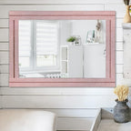 AAZZKANG Rectangle Mirror with Wood Framed Modern Farmhouse Hanging Wall - Image 5