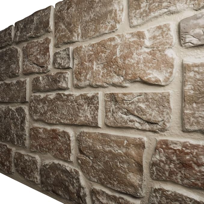 EverStone Cobblestone Faux Stone Panel, Flintstone Color - Image 7