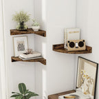 Corner Shelves 3-Pack for Bathroom & Kitchen, Space-Saving Floating Corner Wall - Image 6