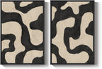 Framed Abstract Beige Black Wall Art - Image 9