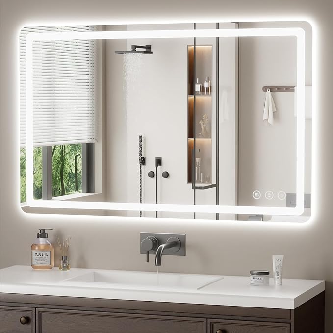 48" x 30" Led Bathroom Mirror by Lmsedf