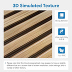 COMSTICKC 3D Faux Wood Wall Sticker, Peel and Stick Wall Covering, DIY - Image 3