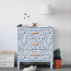 Jeweluck Blue Polka Dot Peel and Stick Wallpaper Blue and White Contact Paper - Image 9