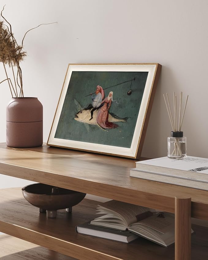 VIYYIEA Framed Wall Art for Living Room, Drive the Fish Canvas Prints, Vintage - Image 3