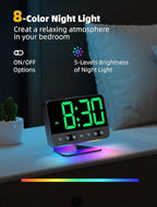 Odokee Digital Alarm Clocks for Bedrooms: Large Bold Number 5 Brightness Dimmer - Image 5