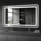 Koonmi 48"x32" LED Mirror for Bathroom, 90CRI Anti-Fog Vanity Mirror by KOONMI
