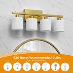 PARTPHONER Bathroom Light Fixtures, Bathroom Lighting Fixtures Over Mirror - Image 4