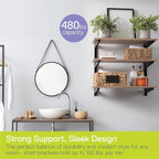 Minimalistic Black Shelf Brackets by Delta Cycle, Holds Up to 480 lbs, Modern - Image 2