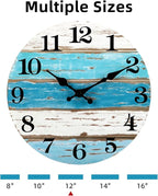CHYLIN Wall Clock Beach Decor 12 Inch Coastal Nautical Ocean Clocks - Image 5