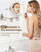 DECLUTTR 9" Wall Mounted Lighted Makeup Mirror, Rechargeable 1X/20X Magnifying - Image 5