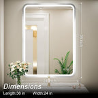 24x36 Inch LED Bathroom Mirror - Image 7