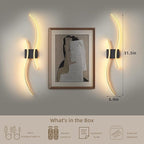 Battery Operated Wall Sconce Set of 2, Dimmable Modern LED Rechargeable Wall - Image 7
