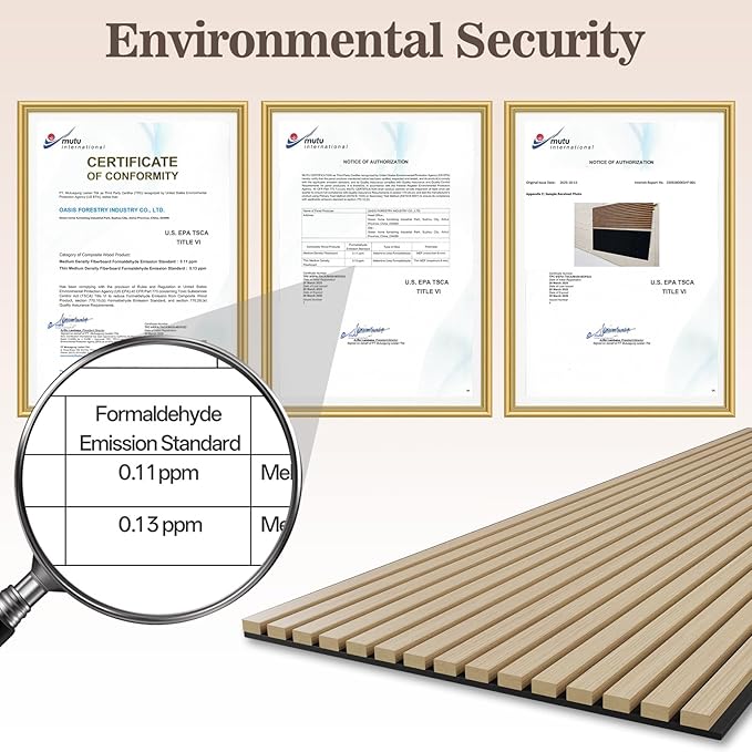 2 Pack Wood Panels for Wall, 47.24" x 23.81" Acoustic Wood Slat Wall Panel for - Image 5