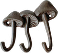 Rustic Mushroom-Shaped Decorative Wall Hook Rack Hangers by Zorues