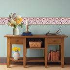 Pink Floral Wallpaper Border 196x4 Inch Peel and Stick Wall Border Removable - Image 6