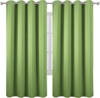 LEMOMO Light Green Thermal Blackout Curtains/52 x 72 Inch/Set of 2 Panels Room - Image 2