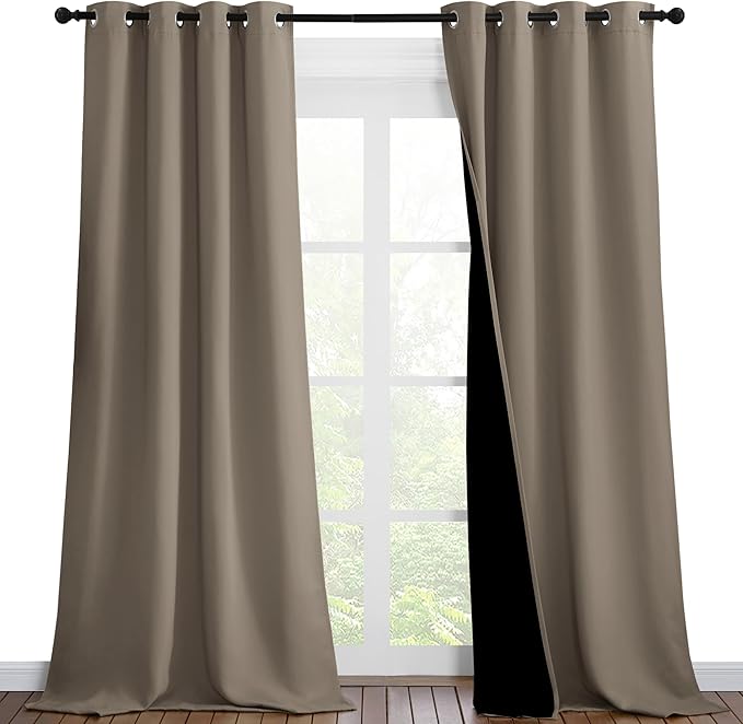 NICETOWN 100% Blackout Blinds, 46 inches x 96 inches, Laundry Room Decor Window by NICETOWN