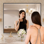 LOAAO Black Bathroom Mirror 40"X36" - Image 2