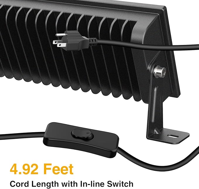 Onforu 4Pack LED Shop Lights, 100W 14000lm Plug in Ultra Bright LED Work Lights - Image 3