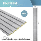 OUZUGIE WPC Acoustic Slat Wall Paneling, Living Room, TV Background, Study Room - Image 3