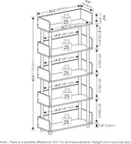 Furinno TURN-N-TUBE 5-Tier Display Shelf, Storage Shelves, Book Shelf, Open - Image 3