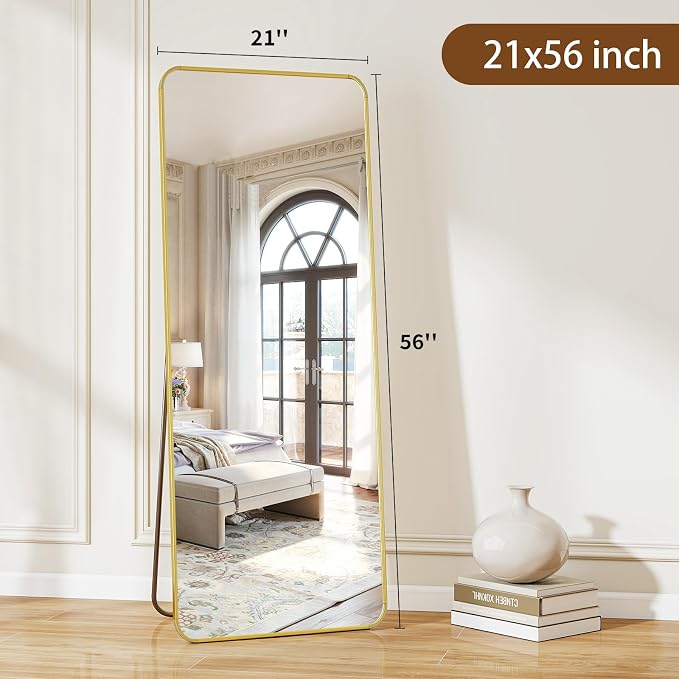 BEAUTYPEAK Gold Full Length Mirror, Suitable - Image 5