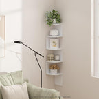 Furinno Rossi 5-Tier Wall Mount Floating Radial Corner Shelf - Image 2